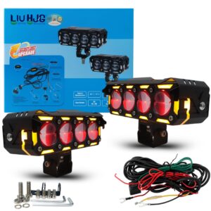 LIU HJG Dual Cut Lens 4 Lens LED Fog Light With Wiring Kit