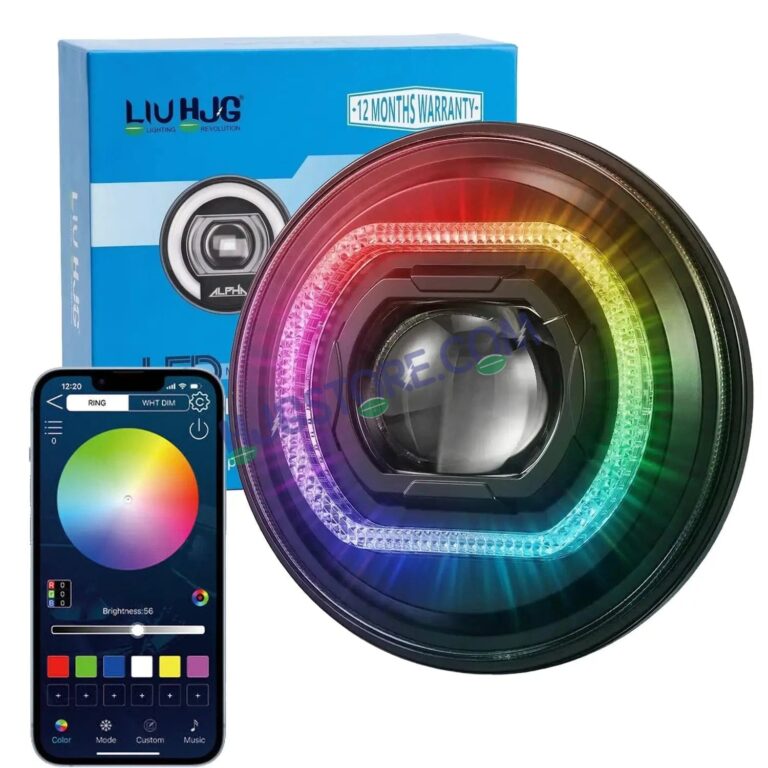HJG 7 Inch LED Headlight – RGB App Control for Bullet & Thar