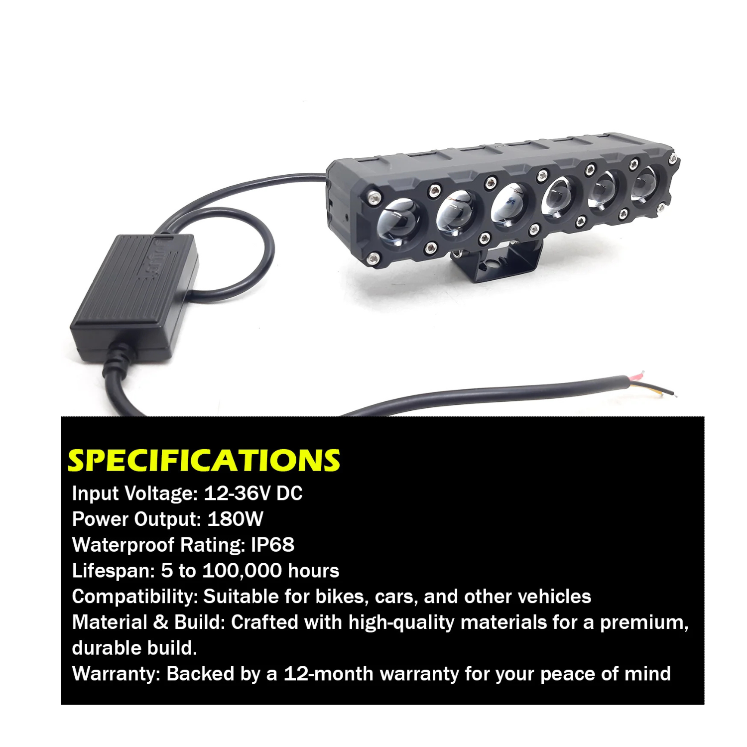 liu hjg s50 6 lens auxiliary fog lights 180w with driver module – pair liu hjg s50 6 lens auxiliary fog lights 180w with driver module – pair