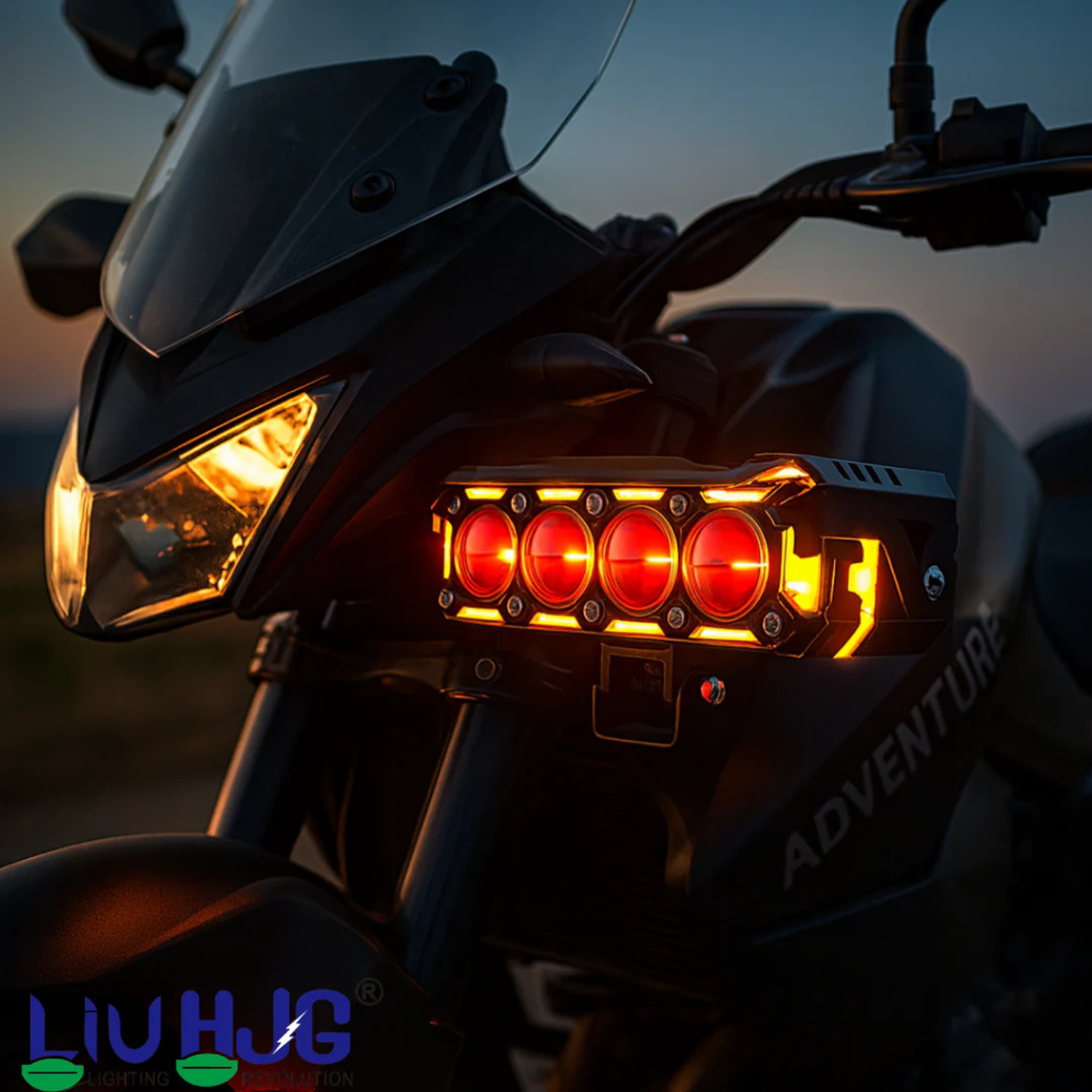 liu hjg 4 lens led fog light with amber drl & red devil eye liu hjg 4 lens led fog light with amber drl & red devil eye