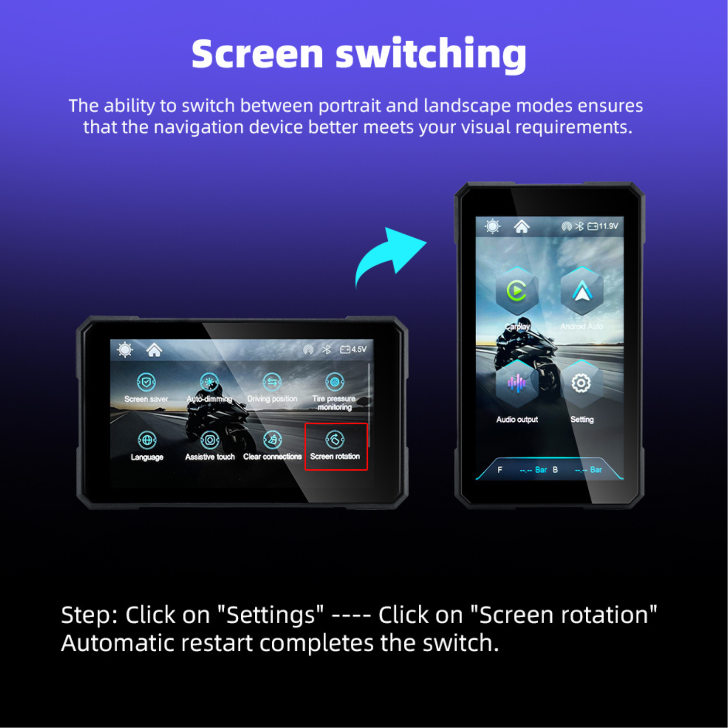 S3 Smart Riding Display | CarPlay Android Auto & TPMS - Image 4